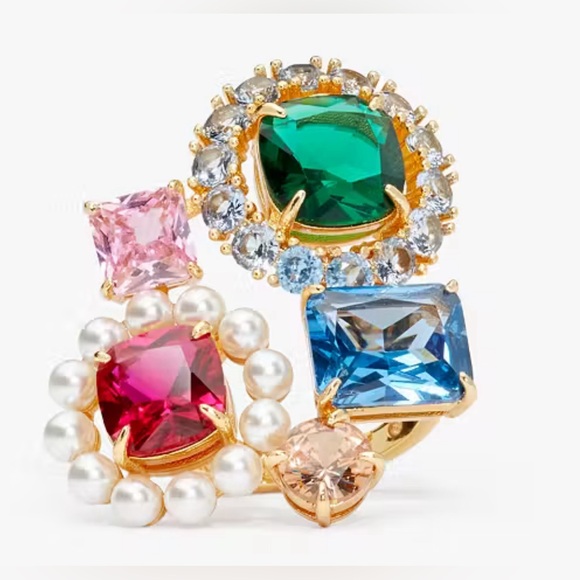 kate spade Jewelry - Kate Spade Victoria Cluster Cocktail Ring Size 9 NWT